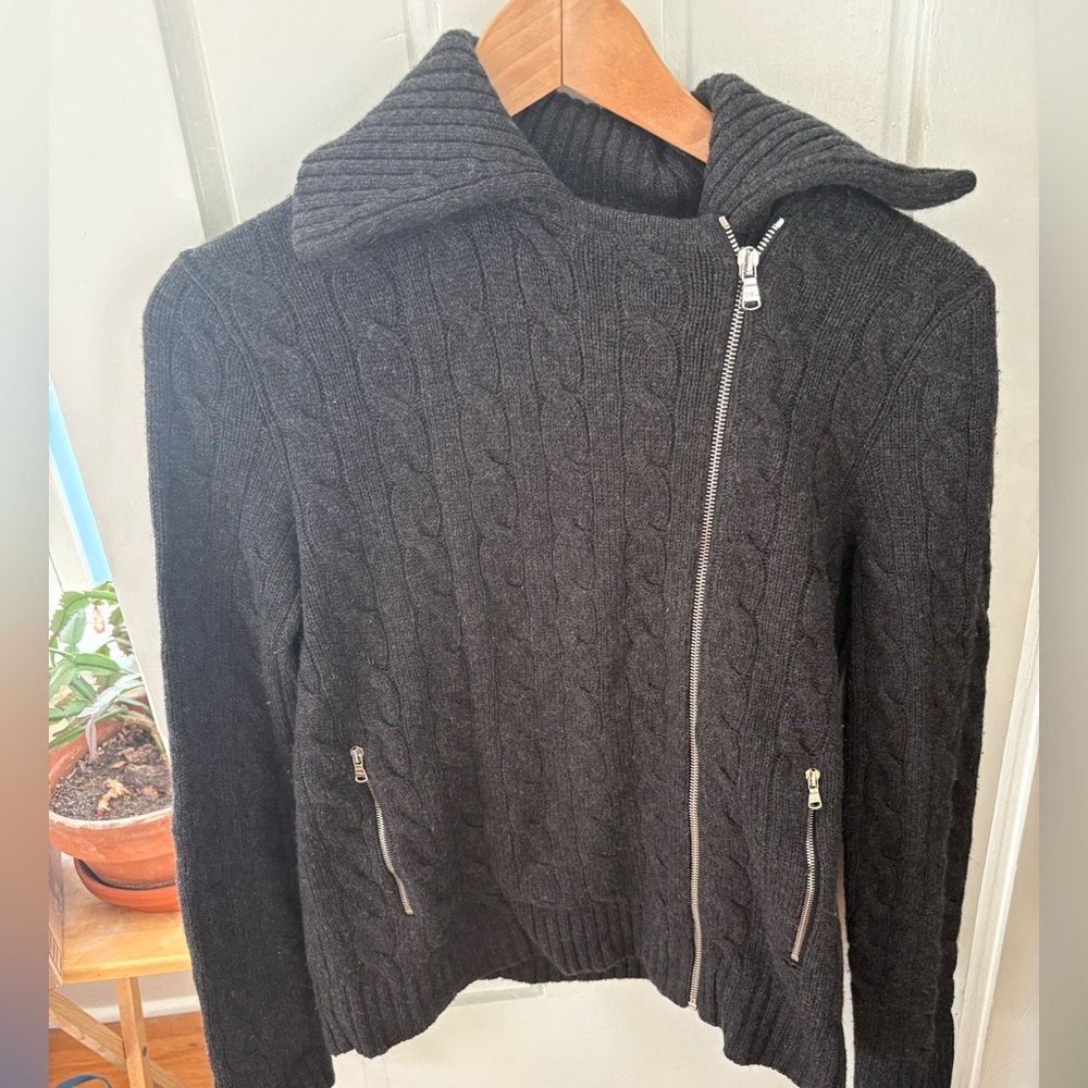 Ralph Lauren Black Label Cashmere Moto Sweater